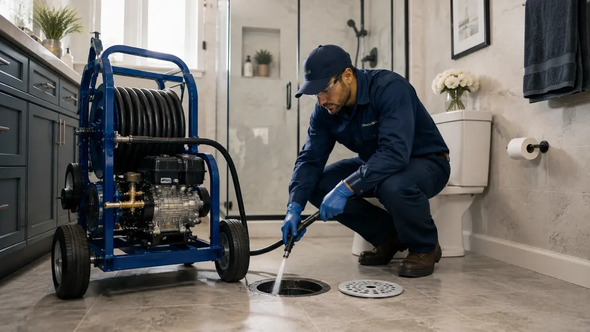 Bathroom Drain Hydro Jetting in El Segundo