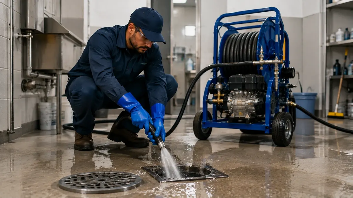 Floor Drain Hydro Jet Cleaning in El Segundo
