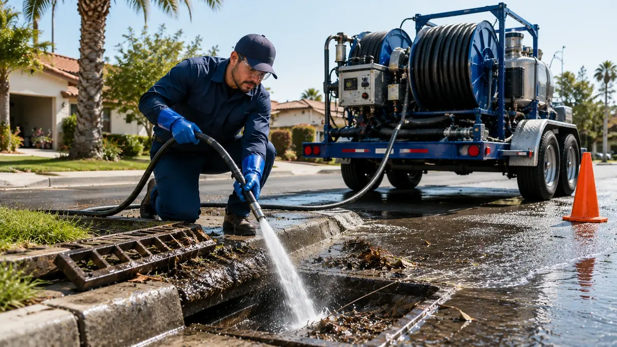 Storm Drain Hydro Jet Cleaning in El Segundo