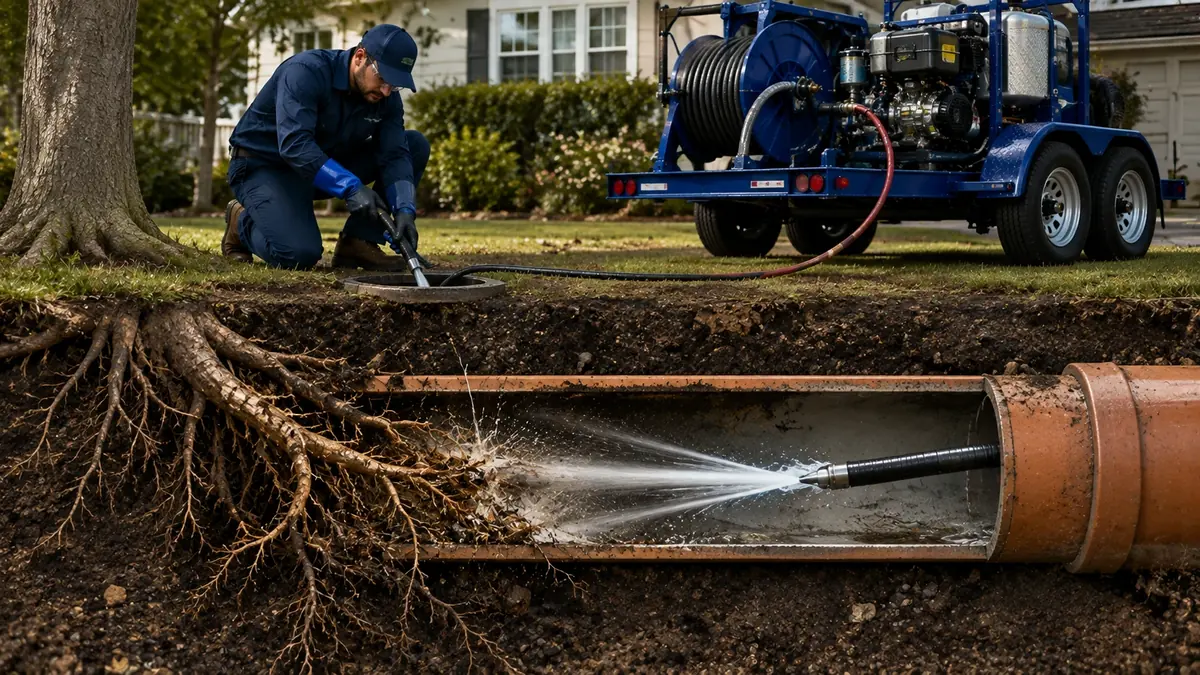 Tree Root Removal with Hydro Jetting in El Segundo